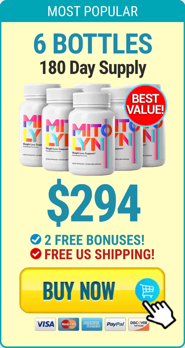 Mitolyn six bottle one hundred eighty day supply bundle